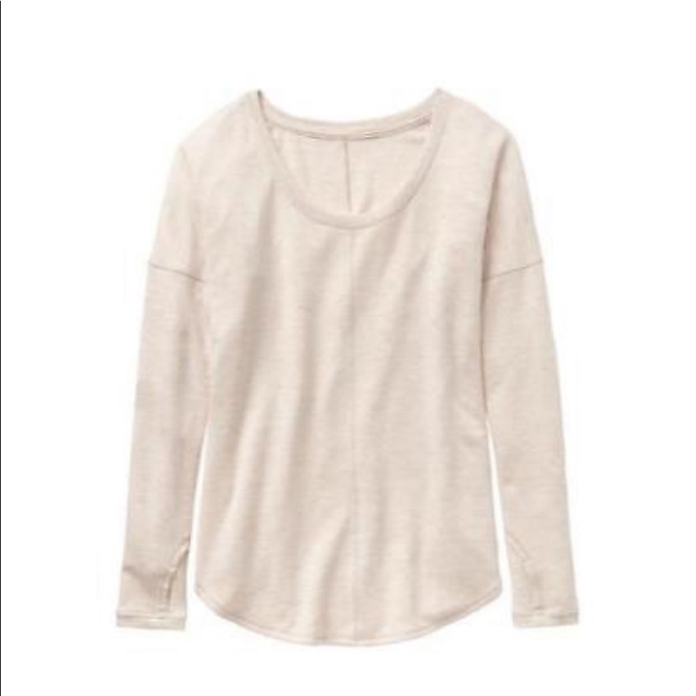 Athleta Studio Scoop Sweater Oatmeal
